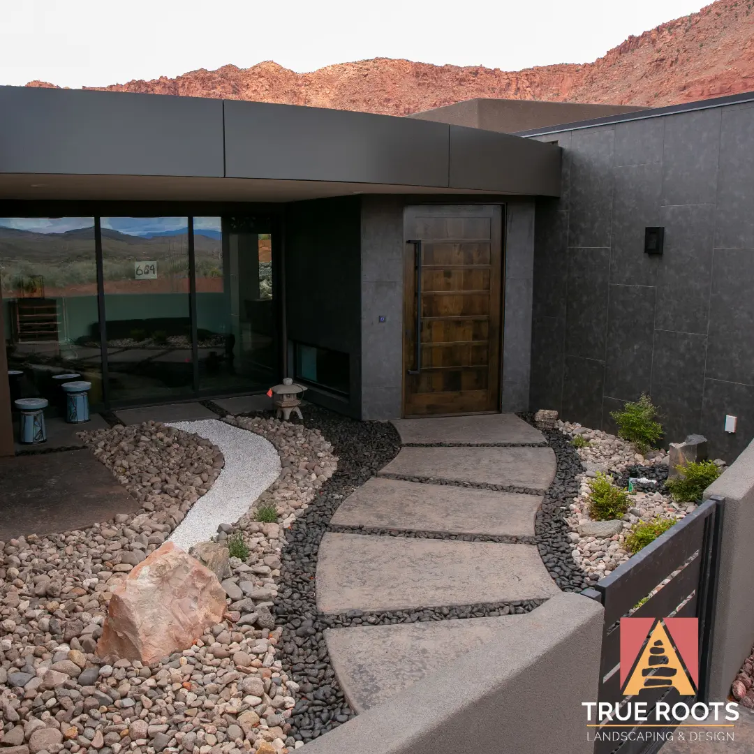 True Roots TBT-3 St. George Landscaper True Roots Landscaping and Design creates waterwise xeriscape landscapes, paver patios, and other hardscape designs throughout southern Utah.