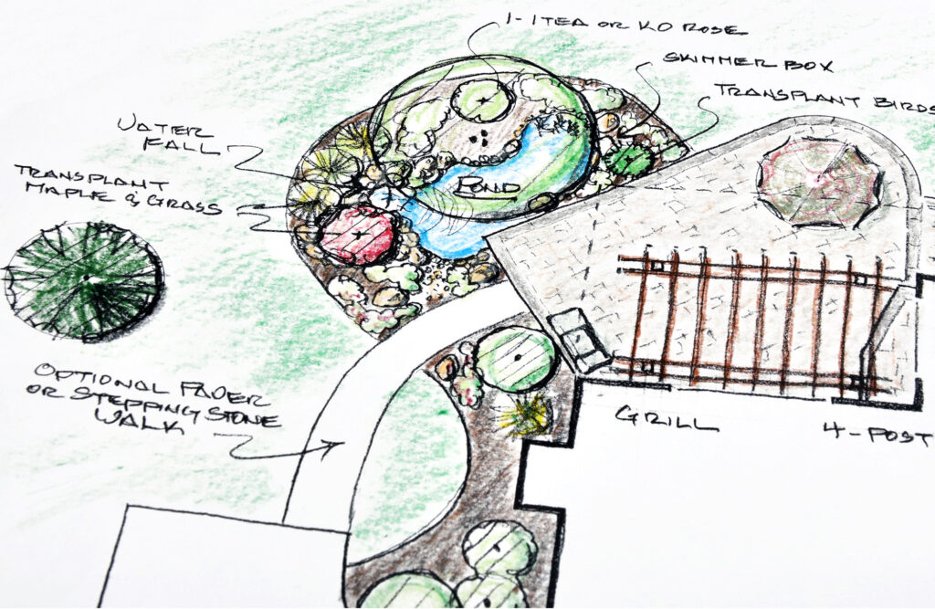 Custom landscape Design drawing from True Roots