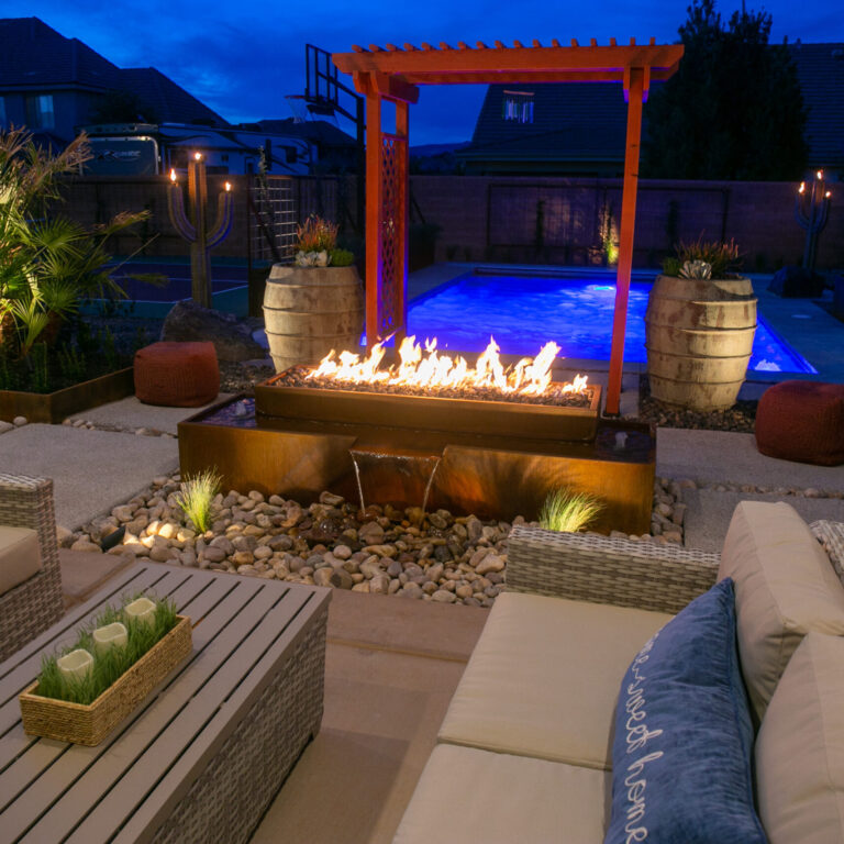 St. George Landscaper True Roots Landscaping and Design creates water features, fire pits, and other hardscape designs throughout southern Utah.